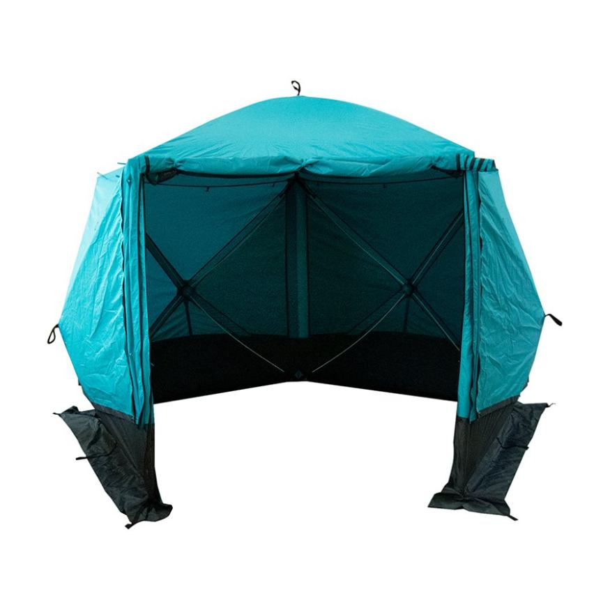Шатер СЛЕДОПЫТ быстросборный, 5 стен, 3,4х3,25 м, h-2,30 м, S по полу 7,6 кв.м, цвет Waterfall