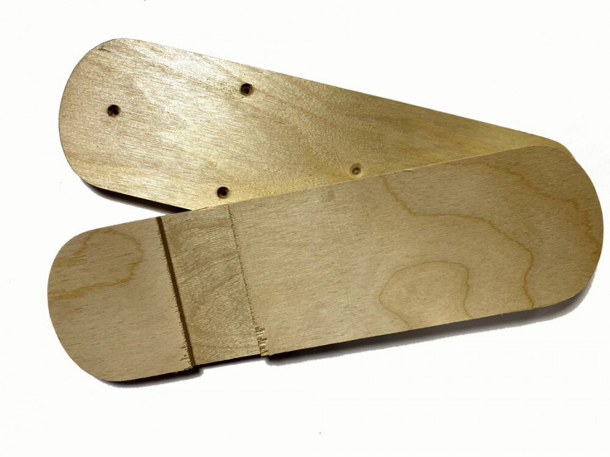 Лыжи Лесные, дерево-пластик, длина 145 см, ширина 11 см