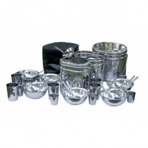 Набор автотуриста малый (сталь), крышки с ручками, Роза Ветров