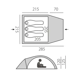 Быстросборная палатка Glade 3 зеленая, BTrace
