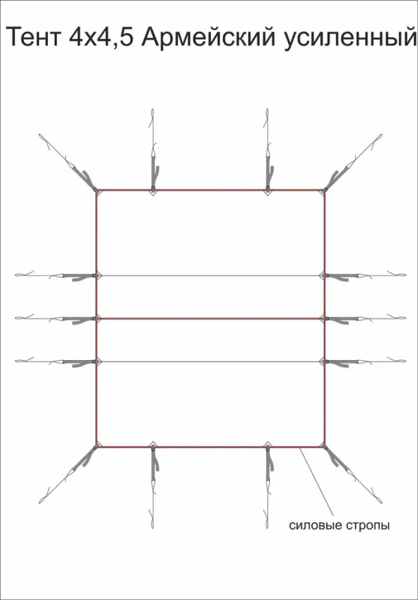 Тент Век 4x4,5 Армейский усиленный