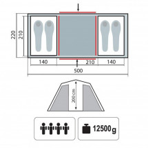 Палатка "Brest 4" v2, цвет песочный, Tramp